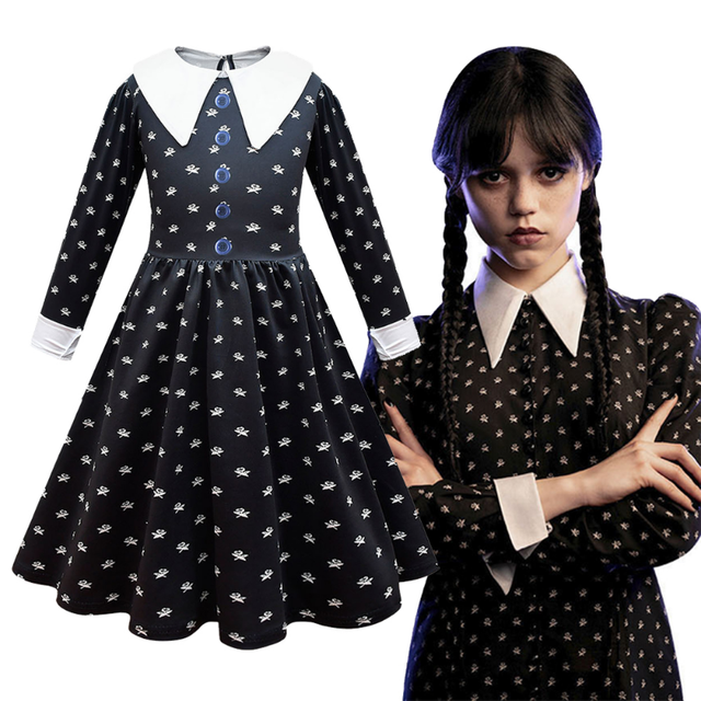 Wednesday Addams Costume Spirit Halloween  Wednesday Costume Addams Family  - Cosplay Costumes - Aliexpress